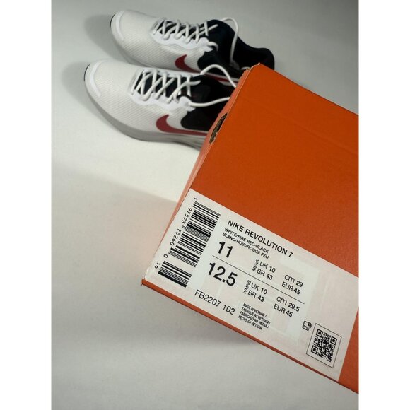 New Nike Shoes Mens Size 11 White Black Revolution 7 Running Sneakers FB2207-102 - Picture 10 of 10